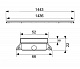 Стеклянная панель TECE drain line 601590 для душевого лотка 150 см